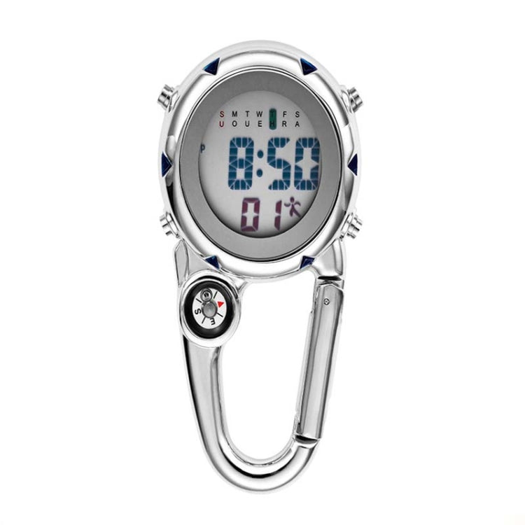 Bergsteigeruhr Multifunktions Edelstahl Haken Uhr (Blau)