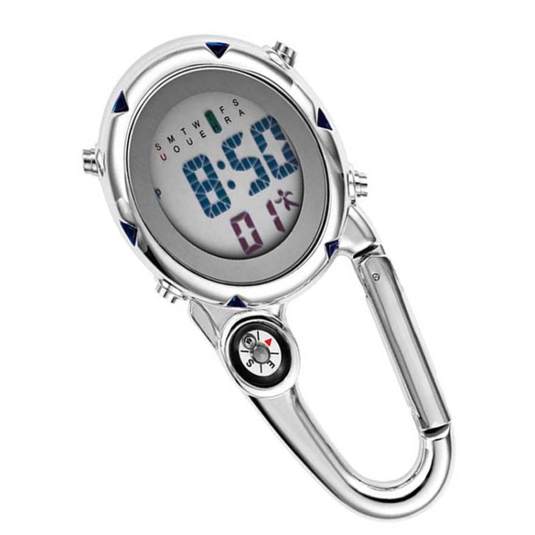 Bergsteigeruhr Multifunktions Edelstahl Haken Uhr (Blau)