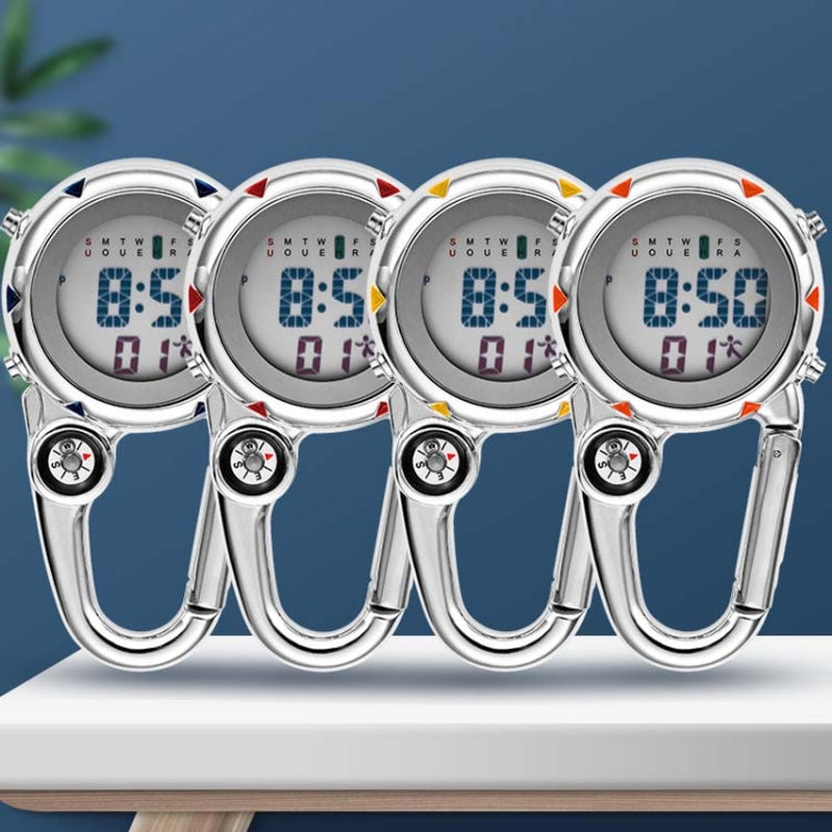 Bergsteigeruhr Multifunktions Edelstahl Haken Uhr (Blau)