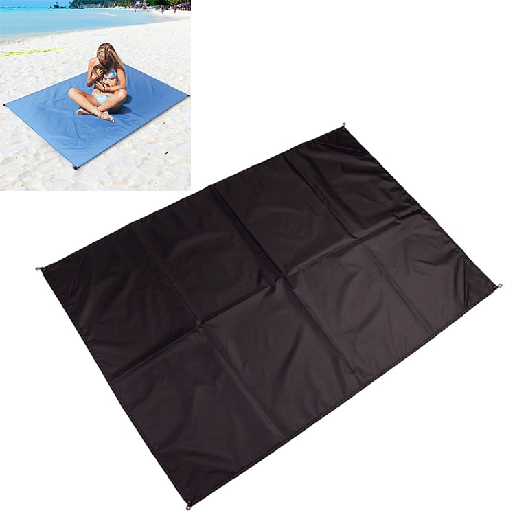 Tragbare wasserdichte Picknick Campingmatte Stranddecke Matratze (Schwarz) 150cm x 140cm