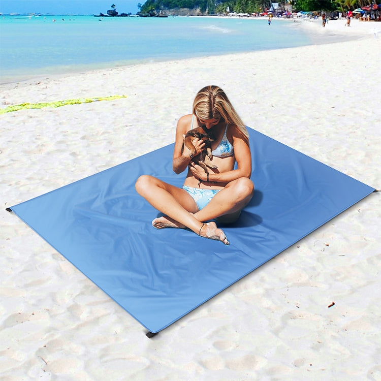 Tragbare wasserdichte Picknick Campingmatte Stranddecke Matratze (Schwarz) 150cm x 140cm