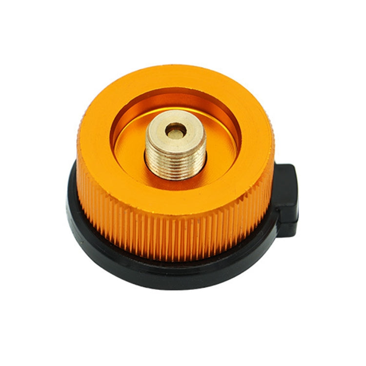 Outdoor Camping Hiking Stove Burner Adaptor Split Type Furnace Converter Connector Gas Cartridge Tank Cylinder Adapter (Orange)