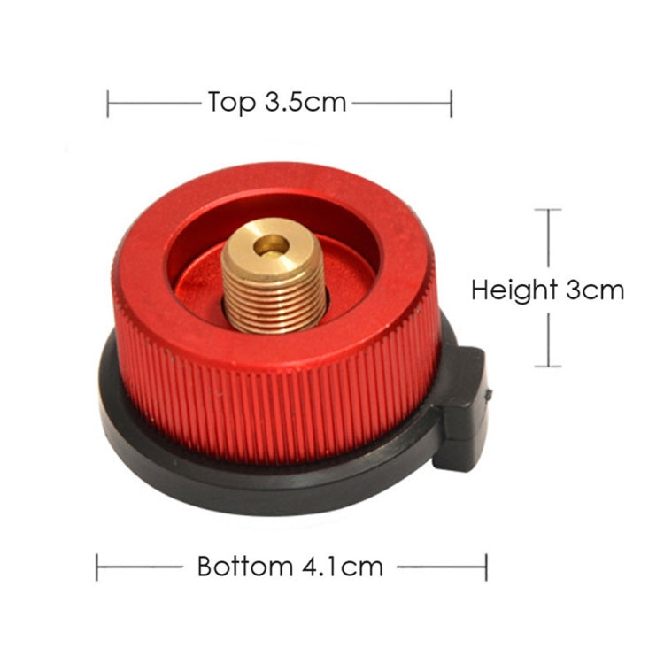 Outdoor Camping Hiking Stove Burner Adaptor Split Type Furnace Converter Connector Gas Cartridge Tank Cylinder Adapter (Orange)