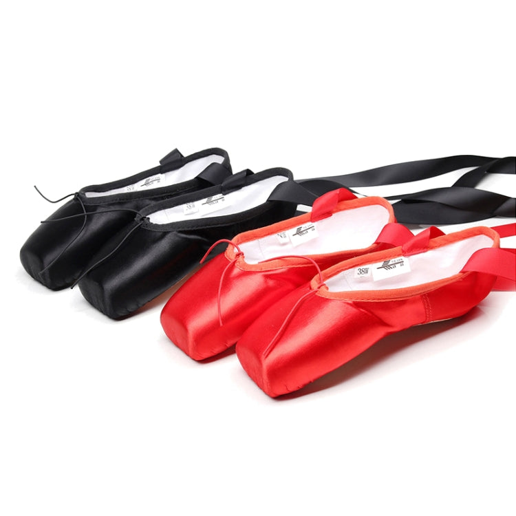 Ballett Spitze Ballettschuhe Professionelle Flache Tanzschuhe Größe 35 (Rot)