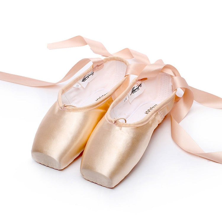 Ballett Spitzen Schuhe Professionelle Flach Tanzschuhe Größe 38 (Satin Nude)