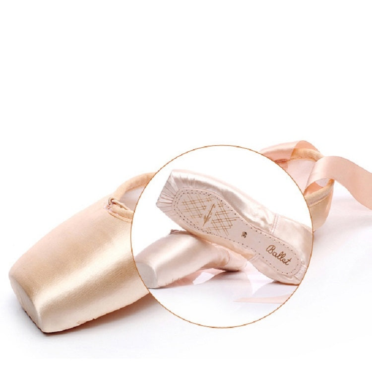 Professionelle Ballettspitzen-Schläppchen Flache Tanzschuhe Größe 40 (Rot)