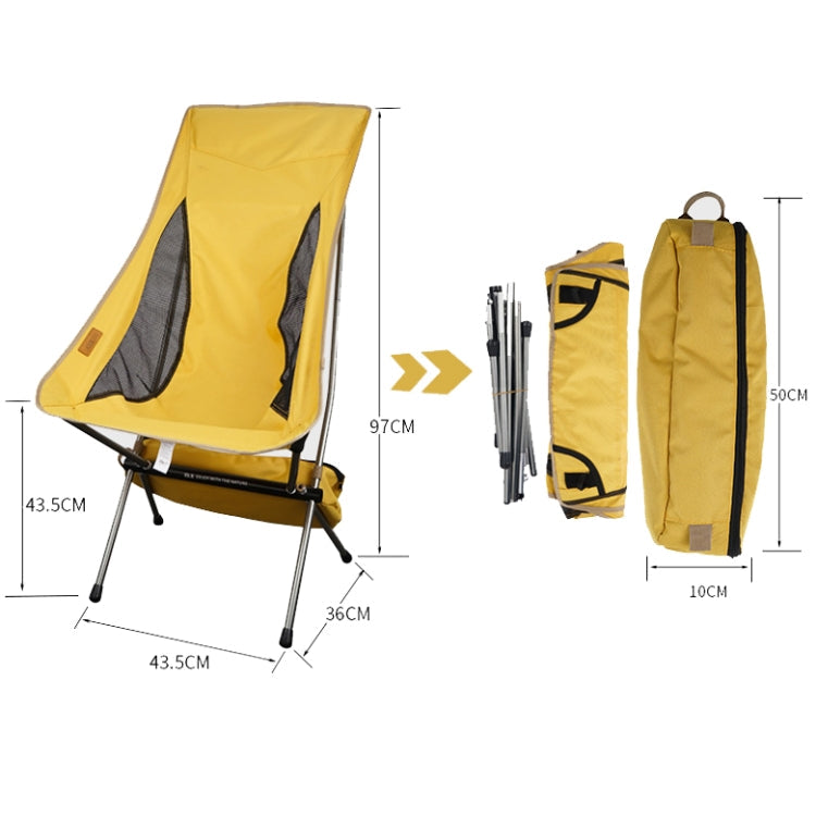 Outdoor Klappstuhl Erhöhung Tragbarer Camping Angelstuhl (Orange)