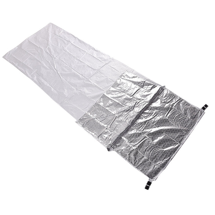 Outdoor Wandern Camping Wärme-reflektierende Thermoisolierung Schlafsack Notfalldecke Einzelumschlag (Silber Grau)