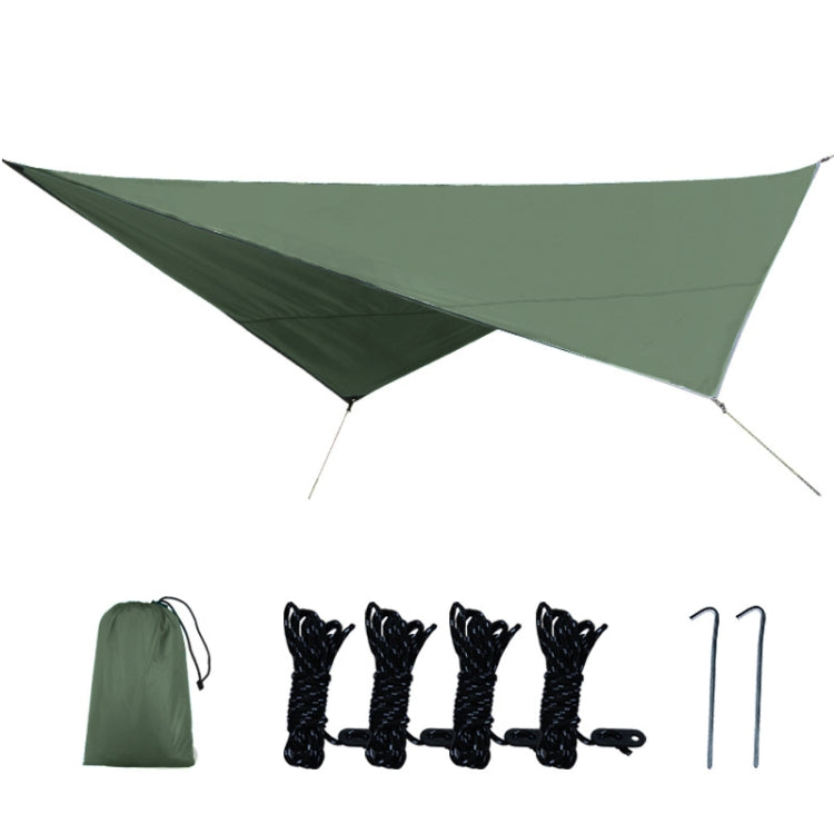 Outdoor Campingbedarf Multifunktionale Camping-Sonnenschutzhülle Wasserdicht und Feuchtigkeitsbeständige Matte Ultra-Leicht (Armeegrün, 320 x 250cm)