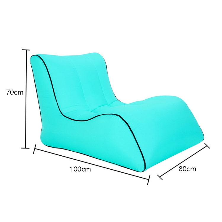 Tragbares aufblasbares Outdoor-Sofa Einzelplatz (Seegrün) 100 x 80 x 70cm