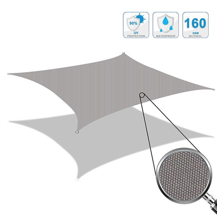 Outdoor Garten Wasserdicht Anti-UV Sonnensegel Schattensegel (4m x 6m Grau)