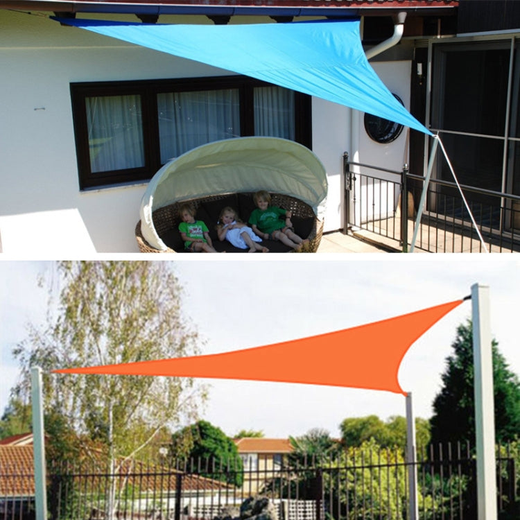 Wasserdichter Dreiecks-Außen-Garten-Sonnensegel, Anti-UV, 5m x 5m x 5m (Khaki)