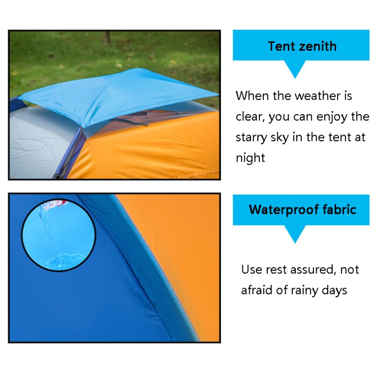 Outdoor Camping Einzel-Lagen Zelt für 3-4 Personen, Zufällige Farbwahl (3-4 Personen)