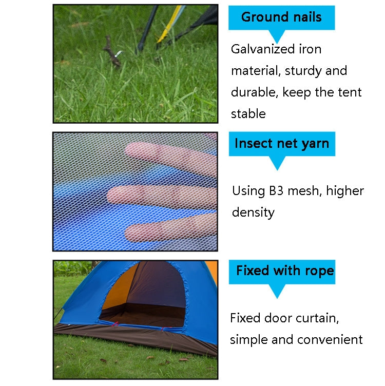Outdoor Camping Einzel-Lagen Zelt für 3-4 Personen, Zufällige Farbwahl (3-4 Personen)