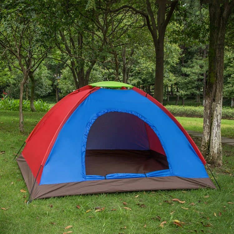 Outdoor Camping Einzel-Lagen Zelt für 3-4 Personen, Zufällige Farbwahl (3-4 Personen)
