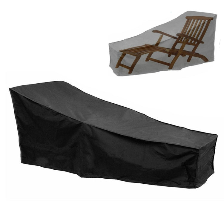 Outdoor Strandstuhl Staubdichte Wasserdichte Abdeckung Möbel Schutzabdeckung (Schwarz+Silber)