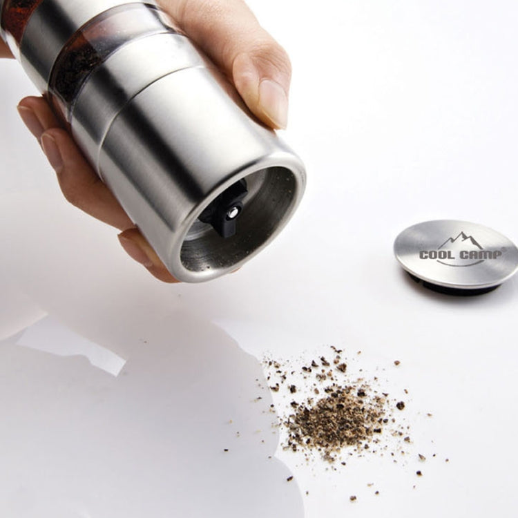 Tragbare Barbecue Picknick Gewürzflasche Set mit Grinder, Silber