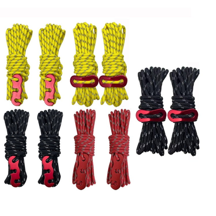 Outdoor Camping Zelt Sonnensegel Windseil Multifunktions-Windseil Schnalle Zelt Fixseil (Gelb)