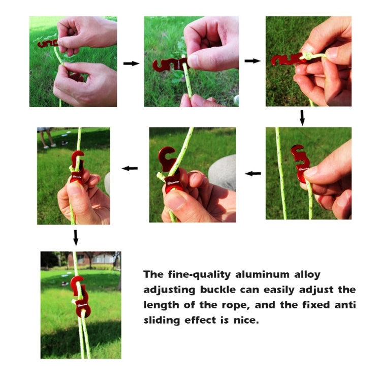 Outdoor Camping Zelt Sonnensegel Windseil Multifunktions-Windseil Schnalle Zelt Fixseil (Gelb)