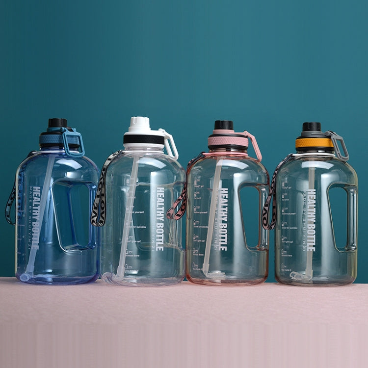 Große Kapazität Sport Wasserflasche mit Strohhalm (Pink)