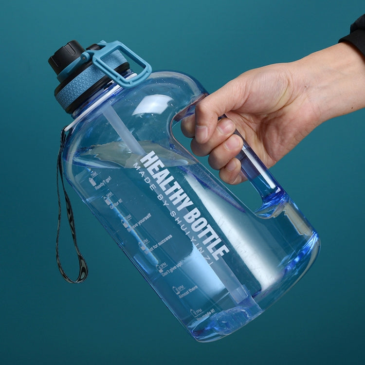 Große Kapazität Sport Wasserflasche mit Strohhalm (Pink)