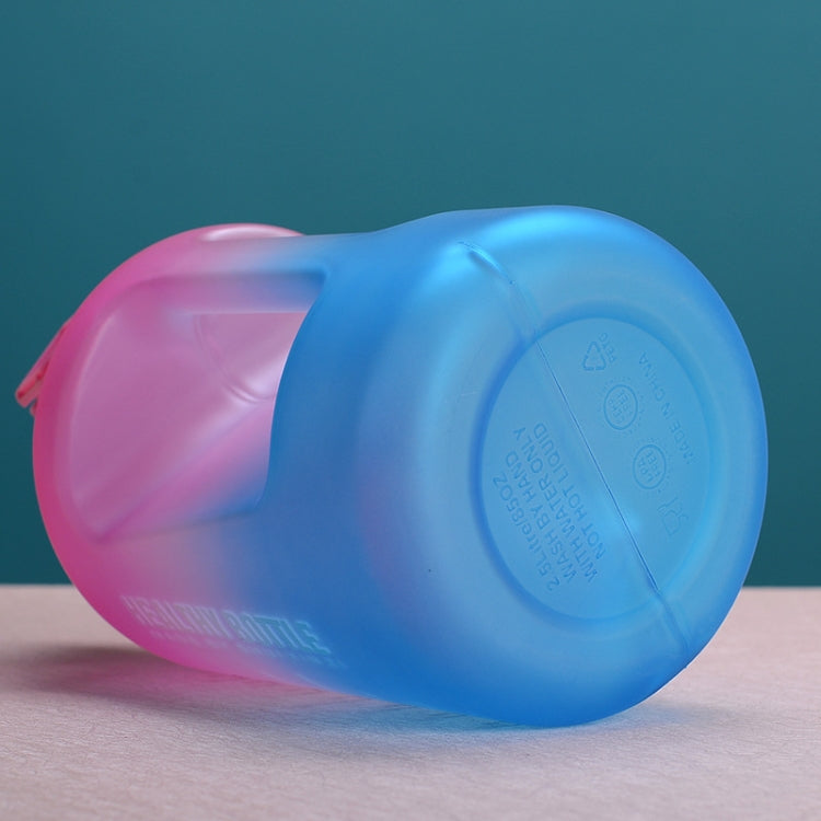 Große Kapazität Sport Wasserflasche mit Strohhalm (Pink)