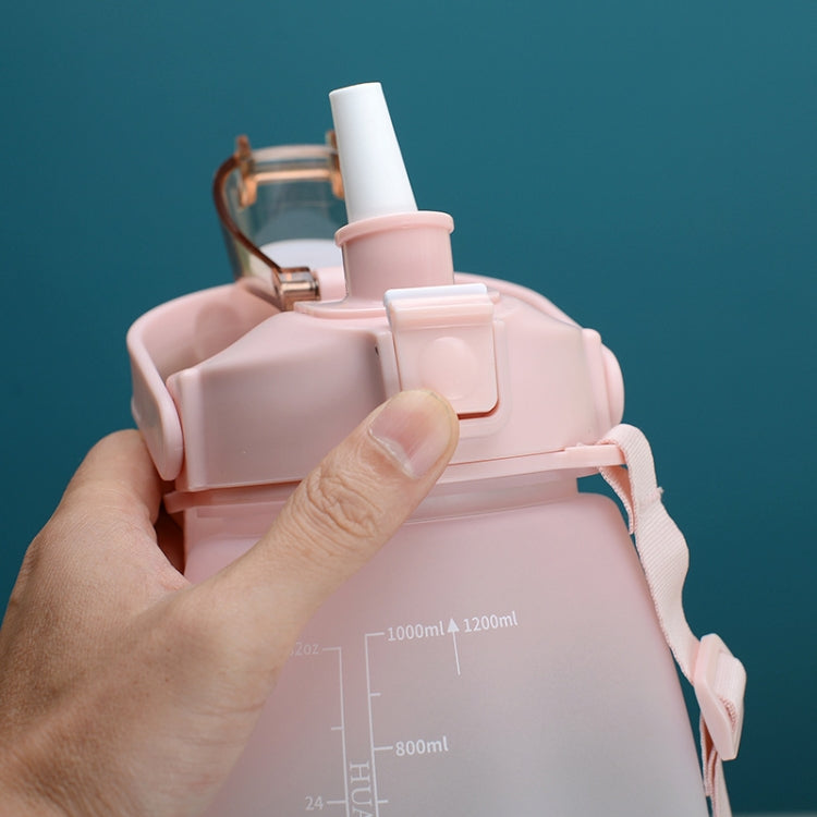 Großer Bauch Wasserbecher Hochtemperatur- und stoßfestes Strohbecher (Gradient Lila Grün)