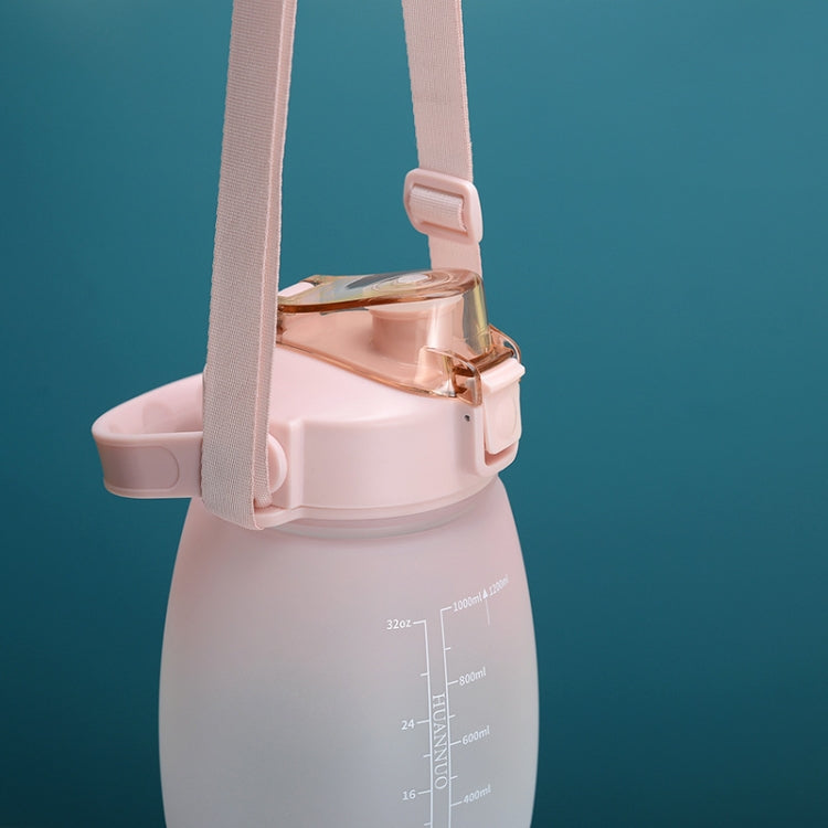 Großer Bauch Wasserbecher Hochtemperatur- und stoßfestes Strohbecher (Gradient Lila Grün)