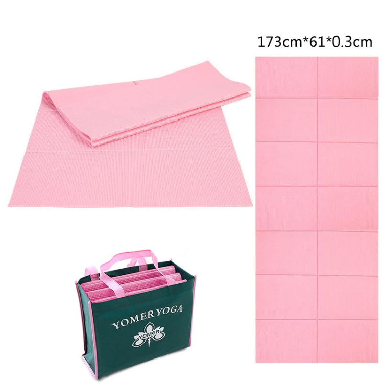 Tragbare Reise Dicke Falt Yoga Matte Student Nnap Matte 3mm Dicke (Rosa)