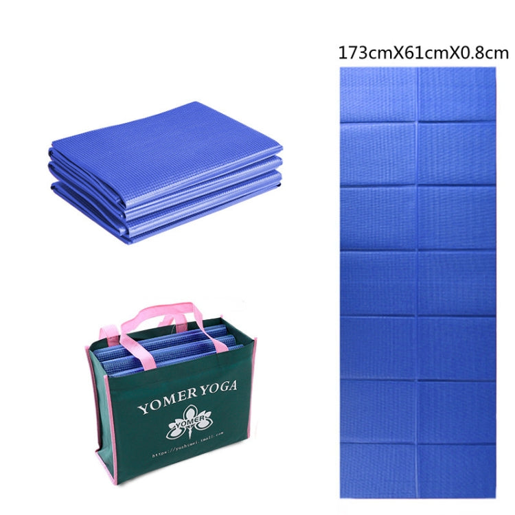 Tragbare Reise Dicke Falt Yoga Matte Student Nnap Matte Dicke 8mm (Blau)