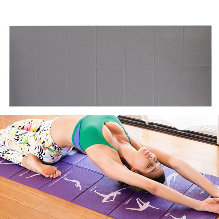Tragbare Reise Dick Falt Yoga Matte Studenten Nap Mat 8mm Dicke (Grau)