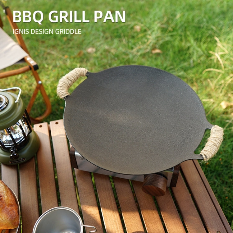 Outdoor Camping BBQ Gusseisen Grillpfanne Backform Nur (Größen: *x*)