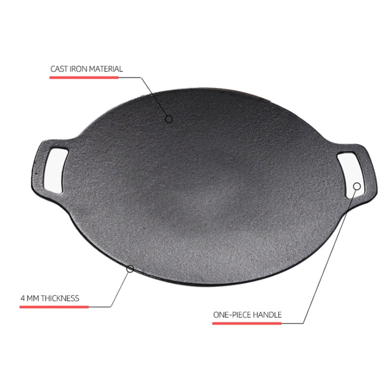 Outdoor Camping BBQ Gusseisen Grillpfanne Backform Nur (Größen: *x*)