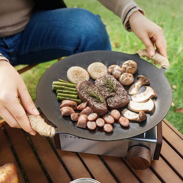 Outdoor Camping BBQ Gusseisen Grillpfanne Backform Nur (Größen: *x*)