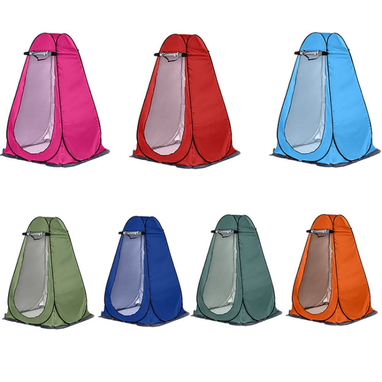 Outdoor Camping Toilet Wechselzelt Automatisches Duschzelt Badezelt Doppelpersonen (Orange)