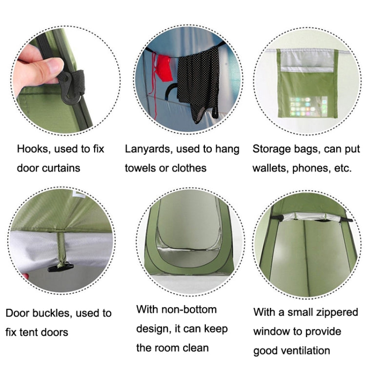 Outdoor Camping Toilet Wechselzelt Automatisches Duschzelt Badezelt Doppelpersonen (Orange)