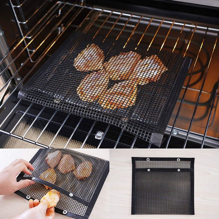 BBQ Antihaft-Mesh-Grilltasche (30 x 27 cm) Schwarz