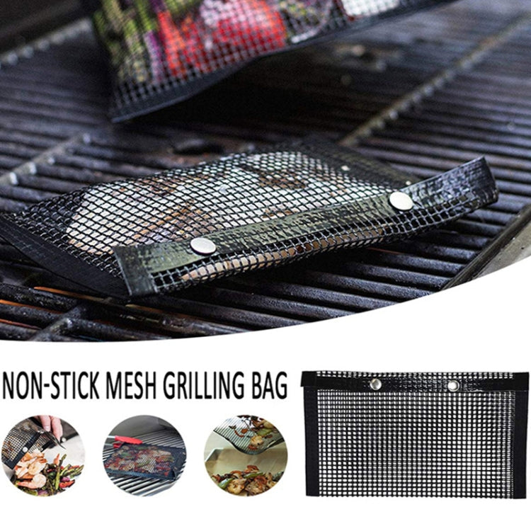 BBQ Antihaft-Mesh-Grilltasche (30 x 27 cm) Schwarz