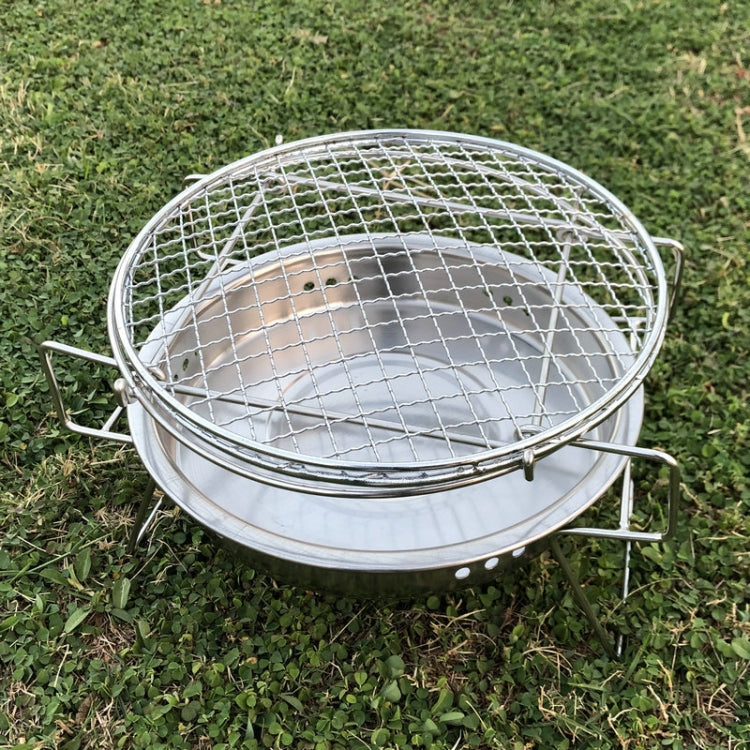 Außen Runde Klapp Edelstahl Grill (30 x 19,5 cm)