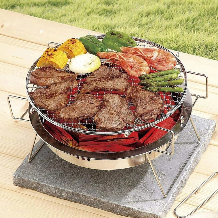 Außen Runde Klapp Edelstahl Grill (30 x 19,5 cm)