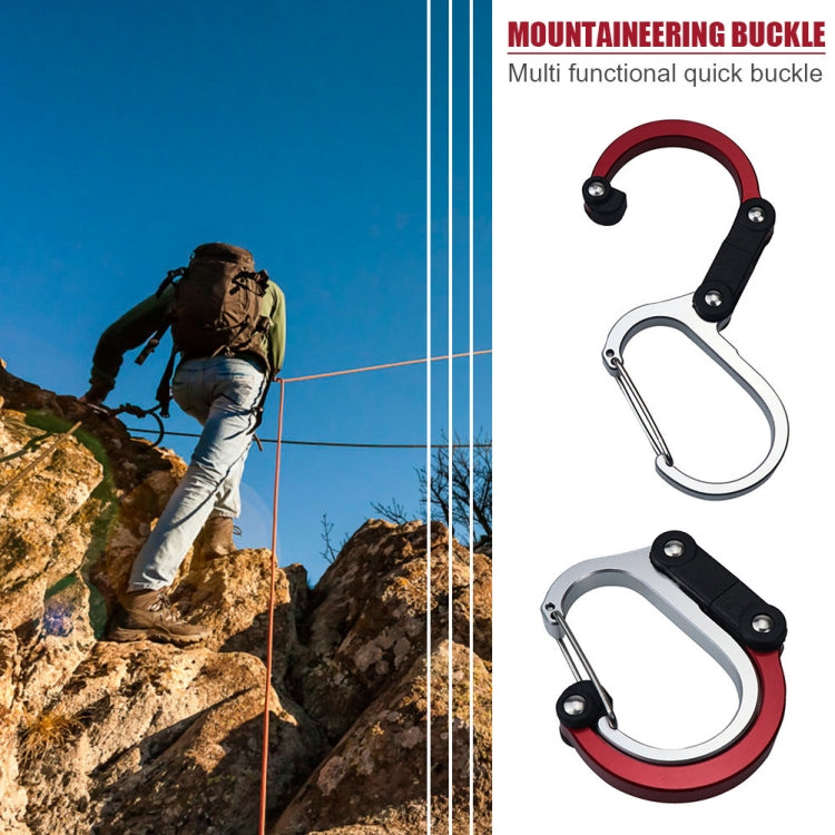 Aluminiumlegierung D-Typ Outdoor Bergsteigerriegel (Schwarz)