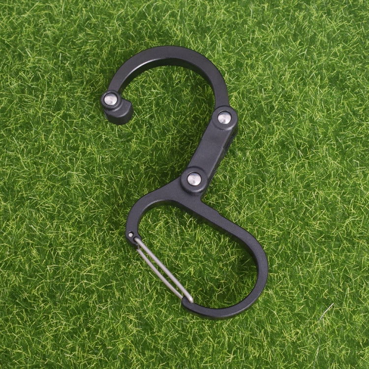 Aluminiumlegierung D-Typ Outdoor Bergsteigerriegel (Schwarz)