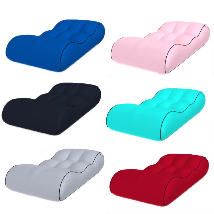 Tragbare Outdoor-Ein-Tasten-automatische aufblasbare Sofa faltbarer Sitz (Weinrot)