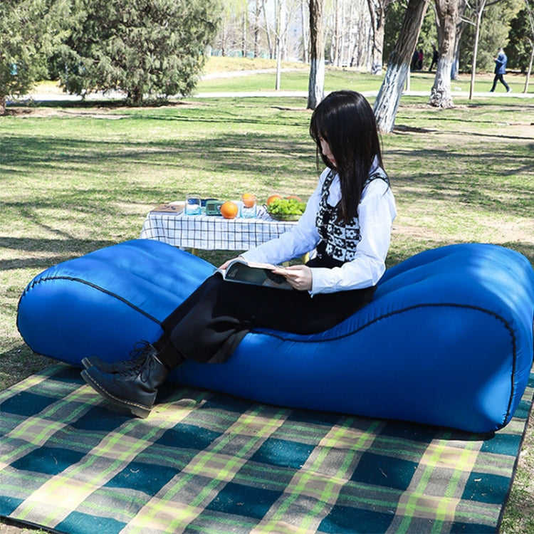 Tragbare Outdoor-Ein-Tasten-automatische aufblasbare Sofa faltbarer Sitz (Weinrot)
