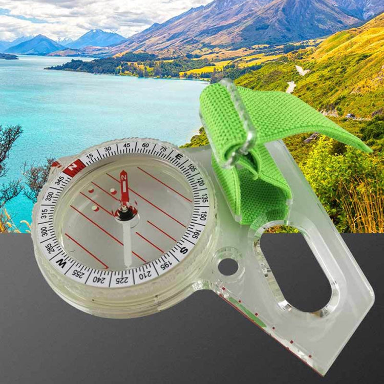 Outdoor Daumen tragbarer Kompass mit leuchtendem Punkt (Schwarz)