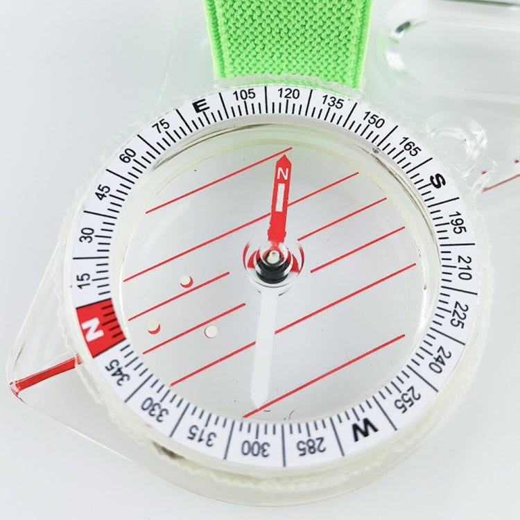 Outdoor Daumen tragbarer Kompass mit leuchtendem Punkt (Schwarz)