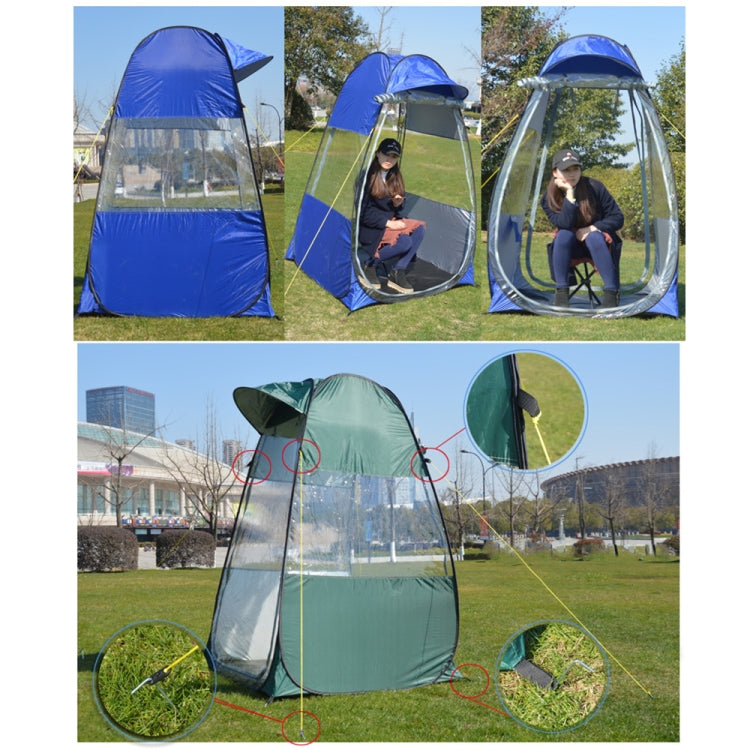 Einzelne faltbare Outdoor-Angeln-Regenfeste Sonnenblende Zelt mit Doppeltüren (Grün)