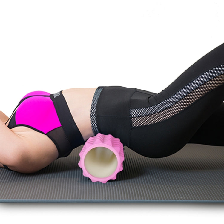 33cm 5Stück/Set EVA Hohl-Schaum-Roller Muskelentspannung Yoga Säulen Set Fitnessgerät (Lila)