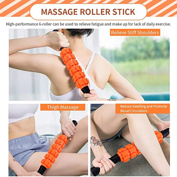 33cm 5Stück/Set EVA Hohl-Schaum-Roller Muskelentspannung Yoga Säulen Set Fitnessgerät (Lila)