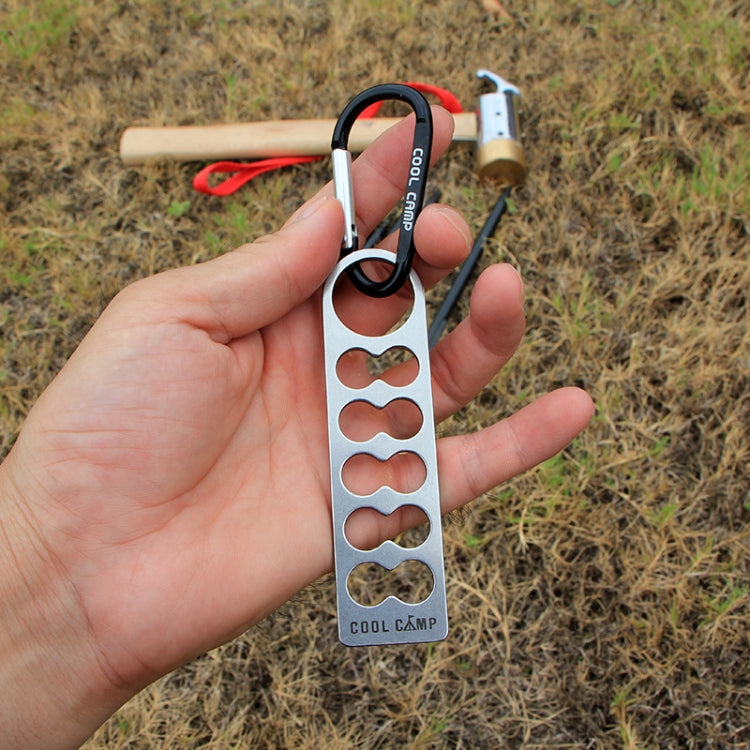 Outdoor Camping Zeltpflock Organizer Tragbare Edelstahl Camping Pflock Regal (Größe: 28x105mm)